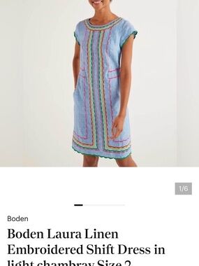 Boden Laura Linen Shift dress